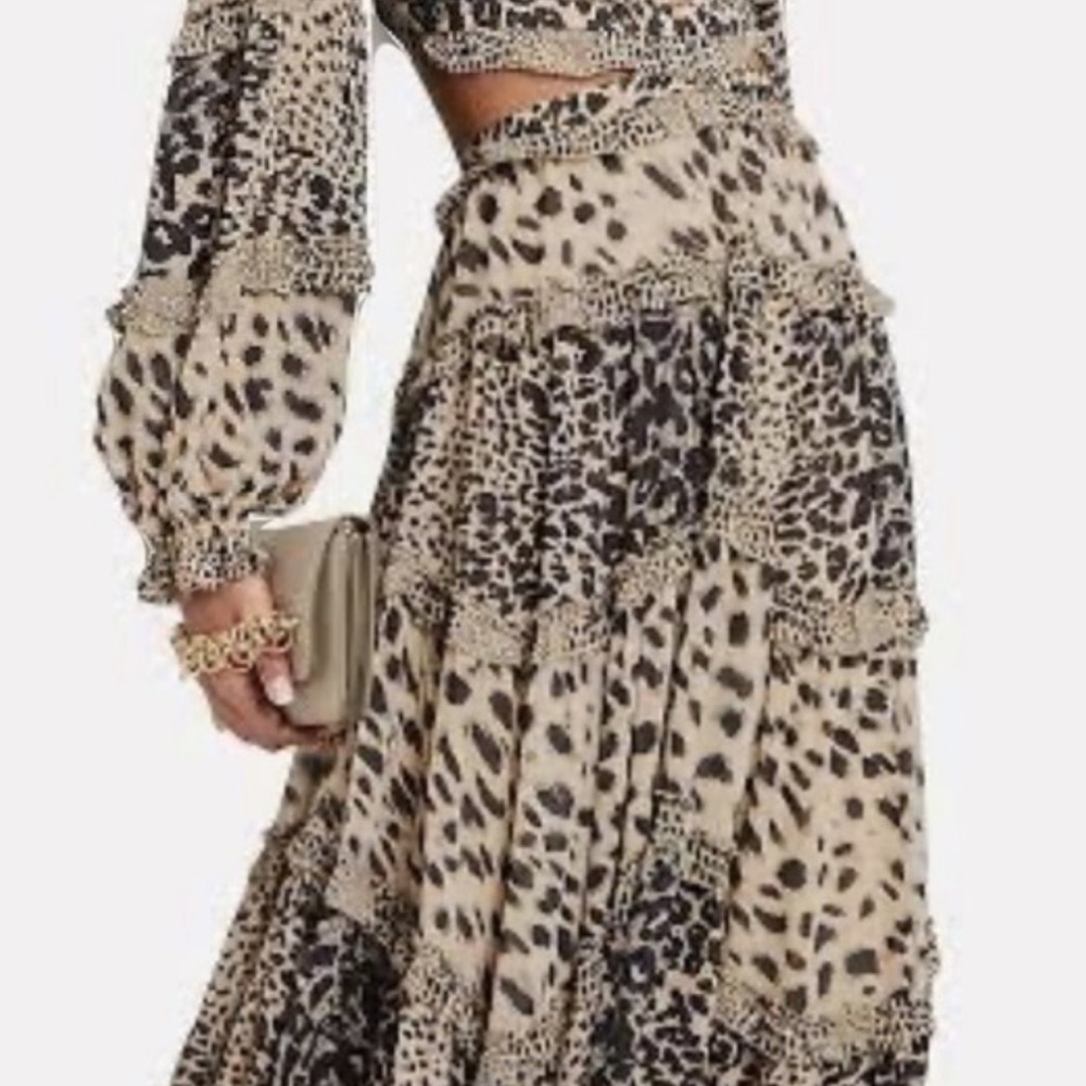 Zimmermann Tan and Black Midi Dress - Picture 3 of 5